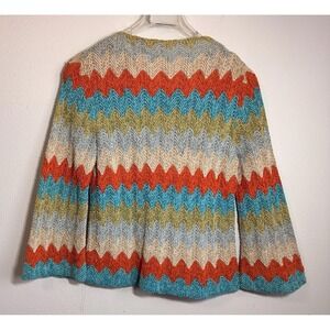 VTG 70s Jantzen Women 38 USA Made Groovy Chunky Knit Bell Sleeve Southwestern
